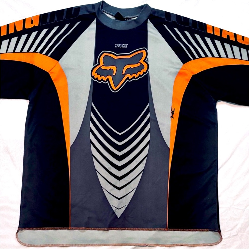 Vintage Fox Racing Jersey Shirt Mens XXL Orange Black Team Issued RS Motocross